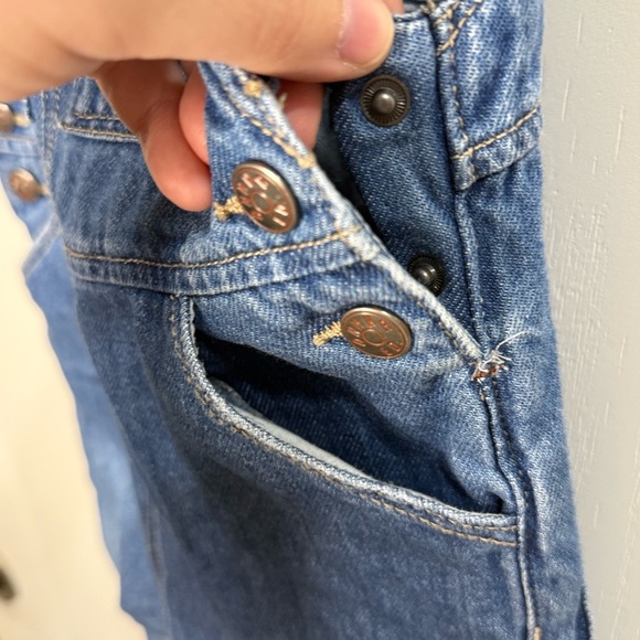 Zara Classic Blue Denim Overalls - Picture 4 of 6